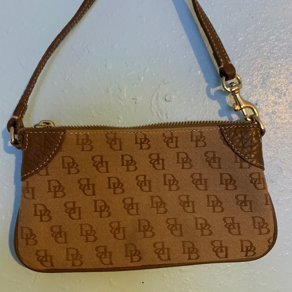 Dooney & Bourke Wristlet Purse Canvas Leather